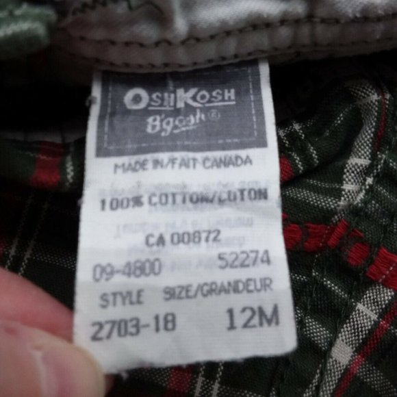 OshKosh B'Gosh Infant Baby Boys Western Theme Overalls Size 12 Months - Picture 8 of 12